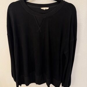Classic Black Crew Neck Soft Sweatshirt